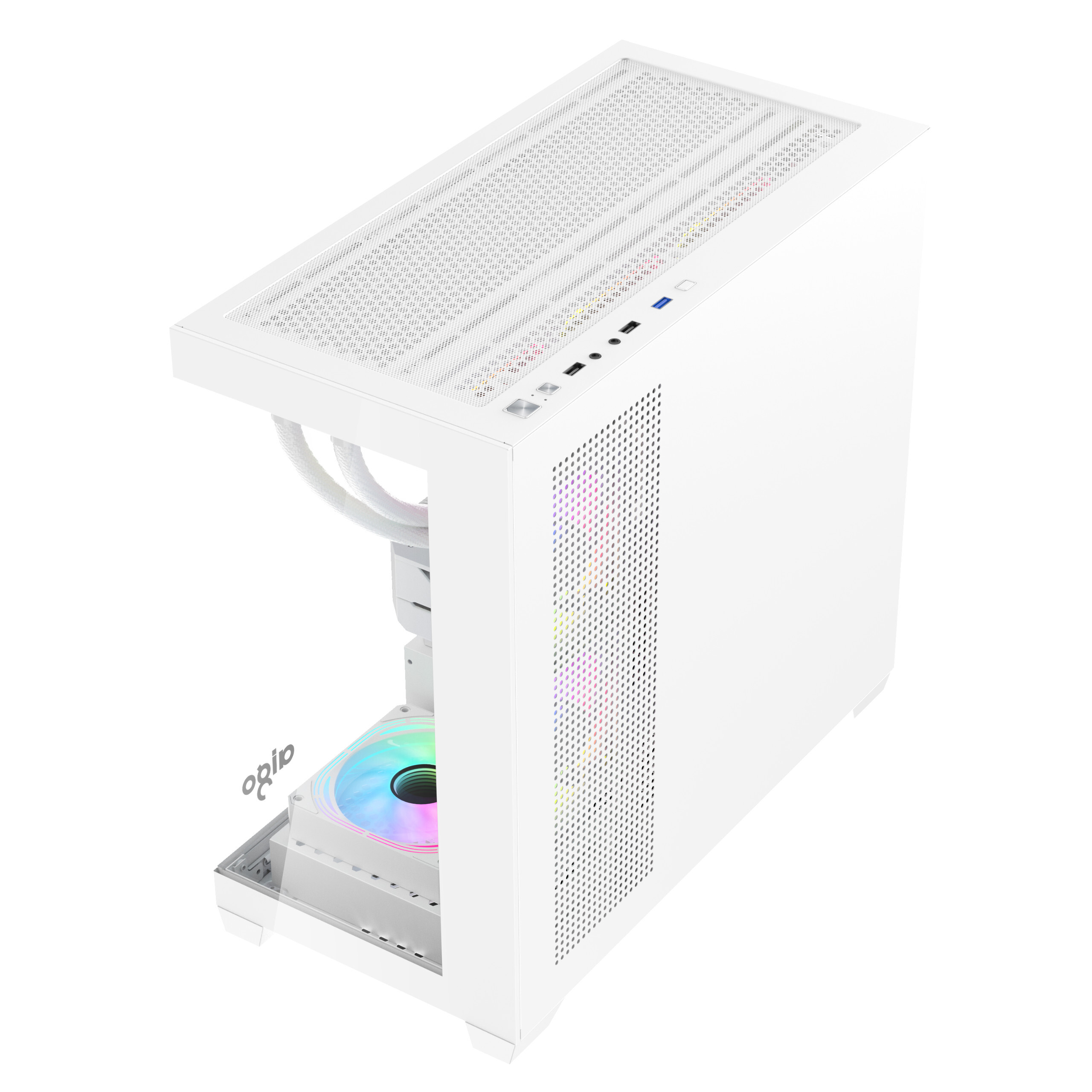 Vỏ Case AIGO C218M WHITE (M-ATX, Màu Trắng)