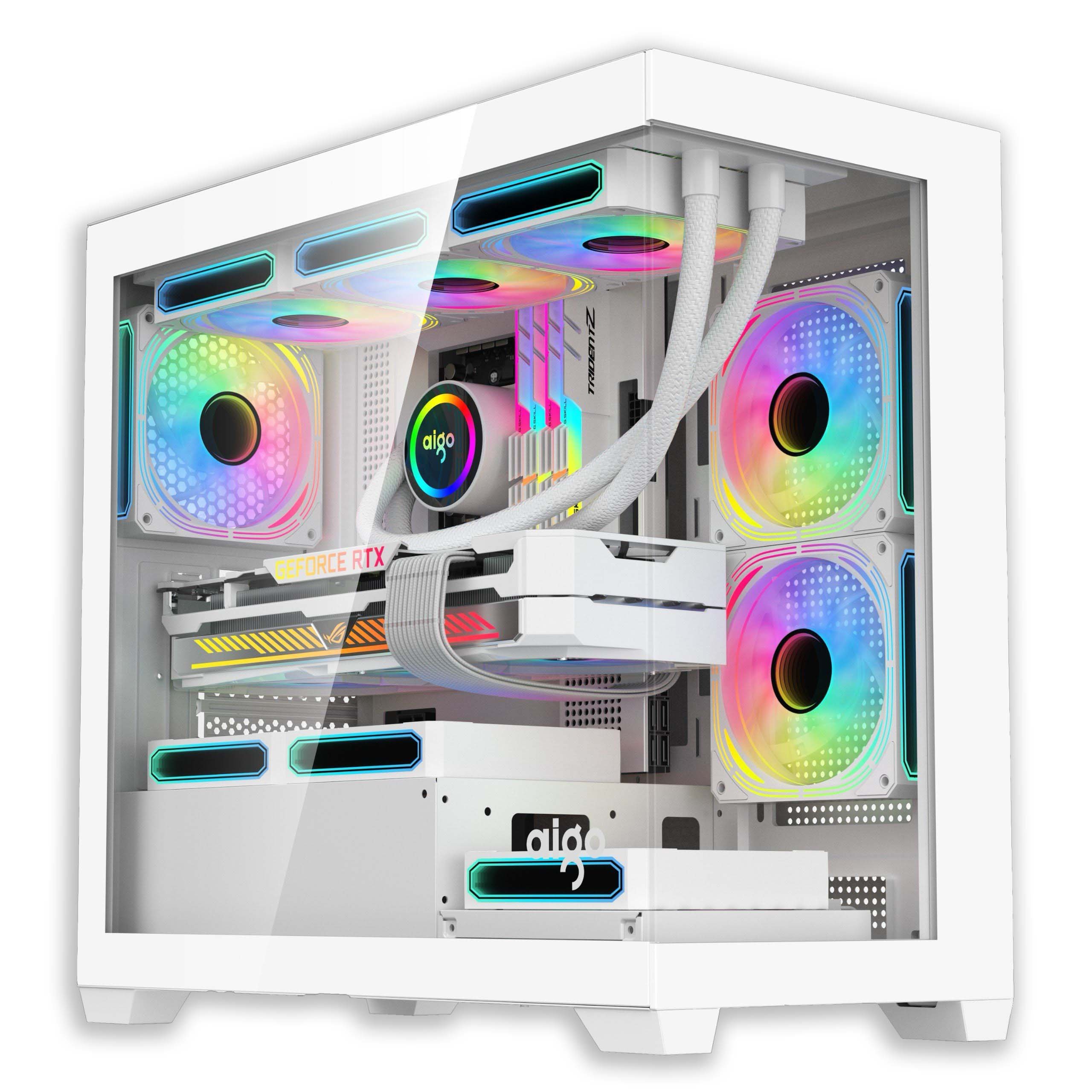 Vỏ Case AIGO C218M WHITE (M-ATX, Màu Trắng)