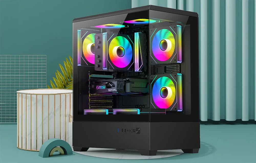 case máy tính bể cá Aigo C365